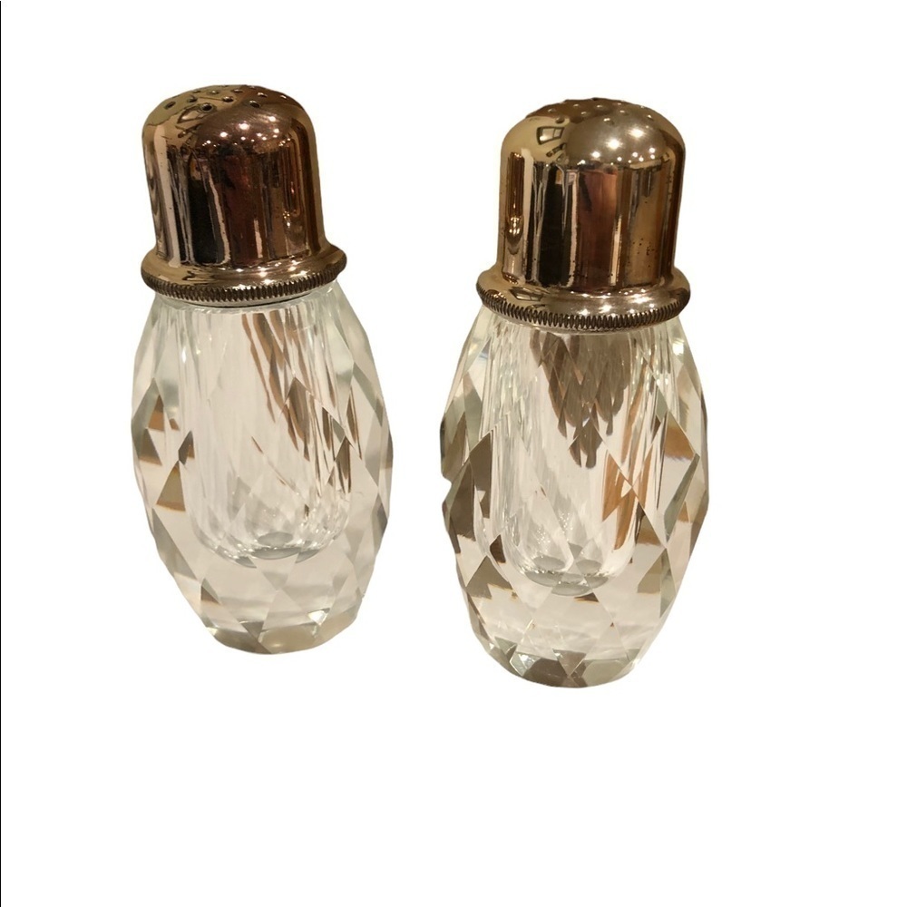 vintage Heavy Crystal Salt & Pepper - Picture 4 of 5
